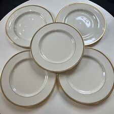 Set of 5 Vintage Lenox Tuxedo Gold Dinner Plates, Barely Used, 10.5