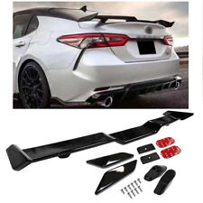 Fits 18-22 2018-2022 Toyota Camry 4-Door Rear Spoiler Wing Lip ABS Gloss Black picture