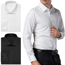 Men's Slim Fit Long Sleeve Wrinkle Resistant Button Down Business Dress Shirt US picture
