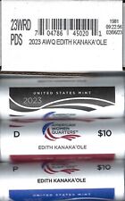 2023 Edith Kanakaʻole American Women Quarters 3 Roll Set P, D & S   SEALED MINT  picture