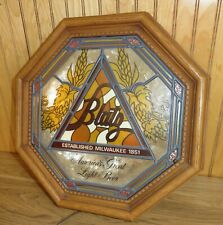 Vintage 1978 Blatz Beer Sign Lighted Stain Glass Look Americas Great Beer picture