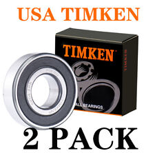 (2 PACK) USA TIMKEN 6204-2RS 20X47X14MM Double Rubber Seal Bearings picture