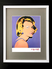 ANDY WARHOL + RARE 1984 SIGNED AMERICAN LADY PRINT MATTED AND FRAMED picture