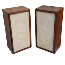 Mid Century Modern KLH Model 20 Speakers Refinished Walnut Cabinets Tested Pair picture