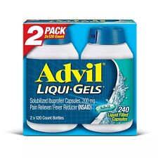 Advil Liqui-Gels Pain Reliever Fever Reducer 200 mg Ibuprofen 2 x 120 ct picture