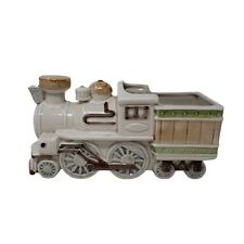 Vintage Rubens Japan Train Locomotive 5191 Planter Ceramic 8in Brown Green #4 picture
