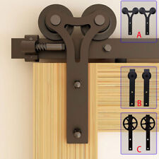 CCJH 4-20FT Sliding Barn Door Hardware Closet Track Kit for Single/Double Door picture