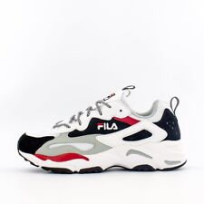 FILA Men’s Ray Tracer Sneakers, White/ Black/ Red, Sz. 12 picture