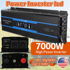 7000W Pure Sine Wave Inverter 12V to 110V Power Converter Home Solar System Car picture