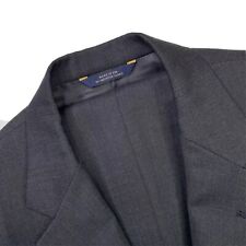Mens 44 R Brooks Brothers 1818 Madison X Estrato Solid Charcoal Grey Wool Suit picture