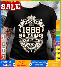 Vintage Made In 1968 56 Years Of Being Awesome Birthday shirt picture