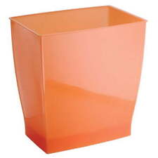 IDesign Spa Mono Rectangle Wastebasket 11-Liter Tango Orange 12