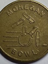 RARE OLD MOHEAGN BOWL VINTAGE ARCADE TOKEN WEBSTER, MA OBSOLETE, DEFUNCT (#f01) picture