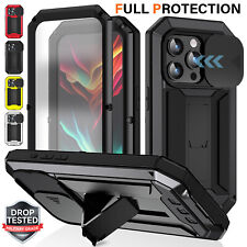 Aluminum Stand Full Case Shockproof Heavy Duty For Apple iPhone 15 Pro Max 14 13 picture
