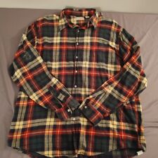 Vintage LL Bean Flannel Button Down Shirt Made In USA Size L Multicolor Plaid picture