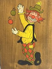 Vintage Hand Carved Clown By Elaine picture