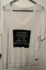 Peace Love World Oversized XS Love Yourself Revolution T-Shirt Can Fit Large Sz picture