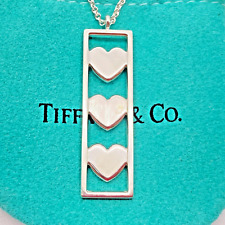 Tiffany & Co. Triple Heart Plate Necklace Pendant 16