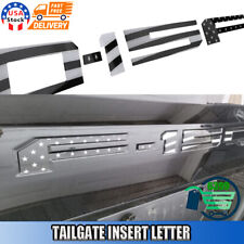 Tailgate Insert Letter for F150 2021-2023 Black White USA Flag 3D Decal Sticker picture
