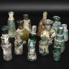 15 Genuine Ancient Roman Glass Bottles & Vessels Circa 1st - 2nd Century AD picture
