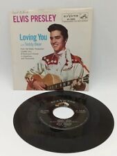 ELVIS PRESLEY ~ LOVING YOU/TEDDY BEAR 45 PS (1957) RCA 47-7000 VG/EX picture