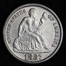 1887-S Seated Liberty Silver Dime CHOICE BU *UNCIRCULATED* MS E440 KPM picture