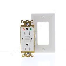 Bryant Lt Almond Hospital ISO GND SelfTest GFCI Receptacle Outlet 15A GFST82LAIG picture