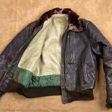 Fits 36 Vintage Ralph Edwards Horsehide Leather Sports Bomber Jacket picture