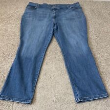 Lee Womens Jeans 26W Medium Relaxed Fit Mid Rise Straight Leg Stretch Blue Denim picture