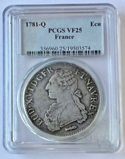 1781-Q ~ France ~ Silver Ecu ~ Gad-356s ~ PCGS ~ VF 25 ~ Toned Silver ~ $288.88 picture