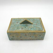 Kutani Ware  Antique Folk Craft Tamasui Accessory Case Ceramic Box With Lid Heig picture