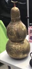 Chinese Ancient Dengue Shui Brass Bronze Eight Diagrams Statue Gourd(50CM) picture