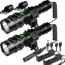 90000lm Tactical Gun Flashlight with Picatinny Rail Mount and Switch for Hunting picture