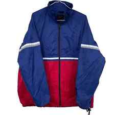 Vintage Late 90s Nike Colorblock Nylon Windbreaker Jacket Medium Red & Blue Vtg picture