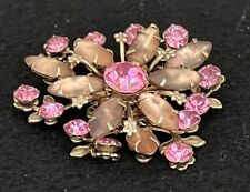 Stunning Vintage Brooch with Pink and Lavendar Stones picture