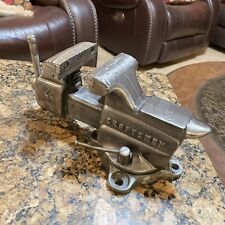 VINTAGE CRAFTSMAN 3 1/2'' JAW SWIVEL ANVIL VISE,WITH PIPE GRIPS MADE IN USA picture