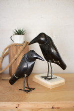 Set Of Two Antique Black Iron Crows Black picture