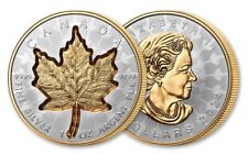 2024 Canada $20 1oz Proof Silver Maple Leaf Super Incuse with Gold Gilt OGP/COA picture