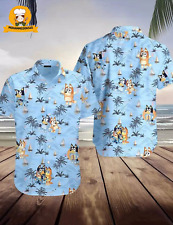 Bluey Hawaiian Shirt, Bluey Hawaiian Dad Life Family Shirt US New picture