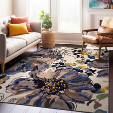 Rugshop Area Rug Modern Bright Flowers Non-Slip Rugs for Bedroom Living Room Rug picture
