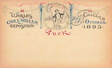 LP31  Chicago World's Columbian Exposition  Puck 1893 World's Fair Postcard picture