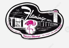 Las Vegas Flamingo Hotel Vintage Style STICKER - Vinyl DECAL Luggage Label picture