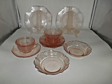 Set of 11 Pcs. of Pink American Sweetheart Depression Glass by Macbeth Evans picture