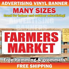 FARMERS MARKET Advertising Banner Vinyl Mesh Sign Produce Farm Market Store Farm picture
