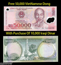 Free 50,000 Vietnam Dong With Purchase Of A 10, 000 New Iraqi Dinar Bank Note picture