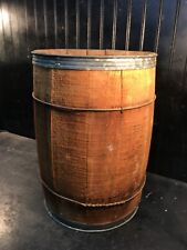 Vintage rustic vintage primitive nail keg barrel farm decor Lg Size 18.in tall picture
