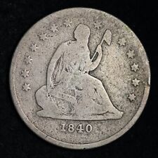 1840-O NO DRAPERY Seated Liberty Silver Quarter CHOICE FINE FREE P/H E342 KEN picture