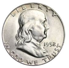 1952 S Franklin 90% Silver Half Dollar Uncirculated US Mint picture