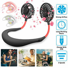 USB Portable Hanging Neck Fan Cooling Air Cooler Little Electric Air Conditioner picture