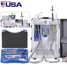 Portable Mobile Dental Delivery Unit+Curing Light+Scaler+Handpiece Kit 4Hole USA picture